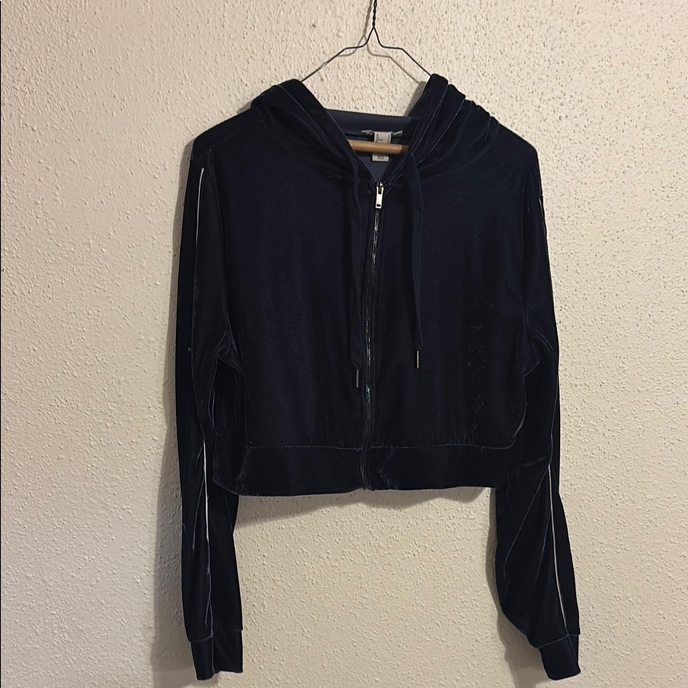 Vintage Forever 21 Midnight Velvet Bomber Jacket